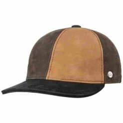 6 Panel Tricolour Leder Basecap By Lierys