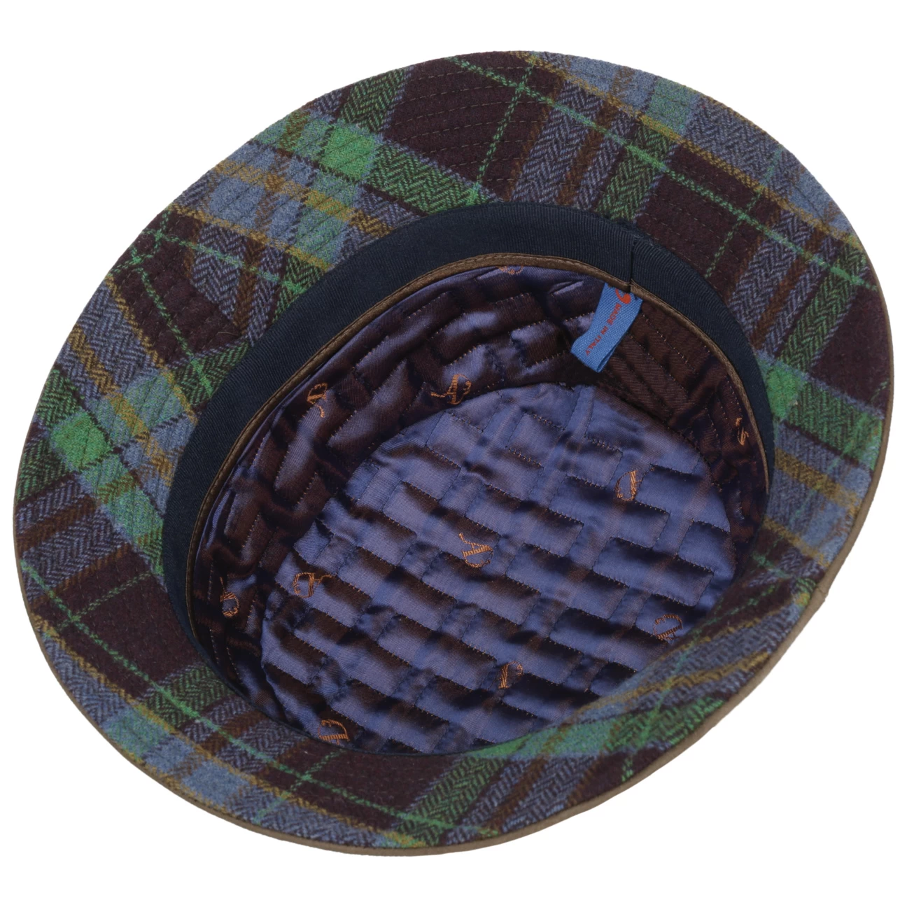 Max Bucket Lederhut Mit Karoband By Alfonso DEste 3 Max Bucket Lederhut Mit Karoband By Alfonso DEste – Bild 3